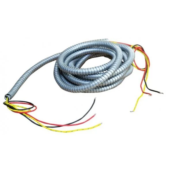 Kabel til røgsuger med fleksibelt stålhylster